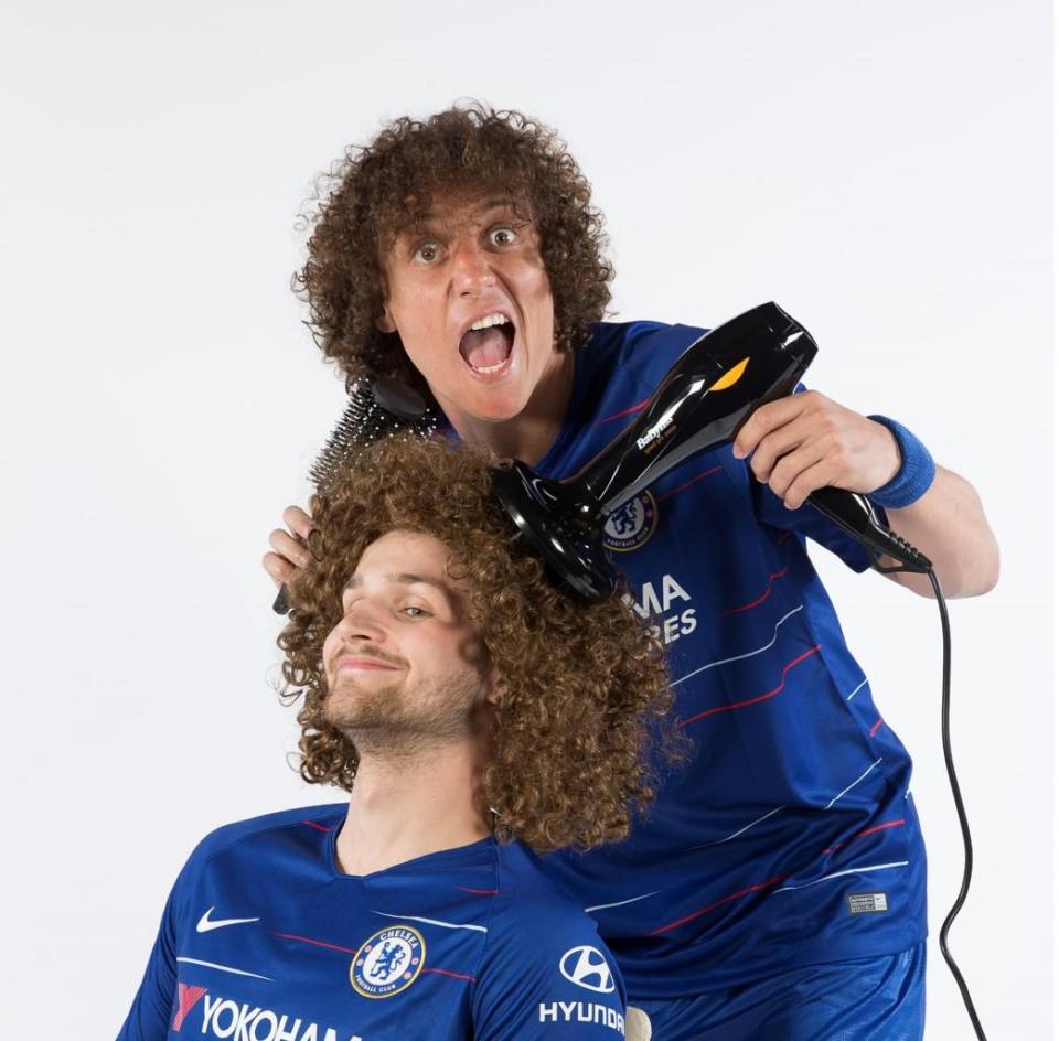  David Luiz with superfan Seb in Chelsea's hilarious video marking their new deal with Hyundai