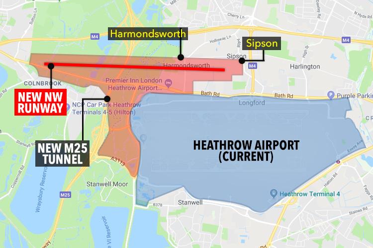  Where the new runway will be - once the plans are signed off by MPs