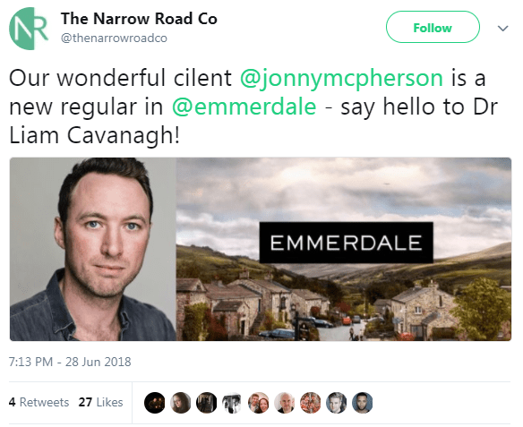  Jonny's agents confirmed the news on Twitter