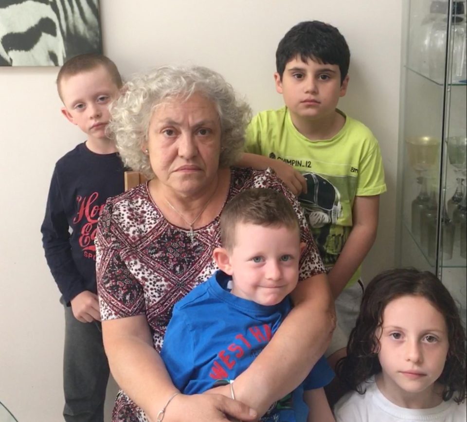  Jo with her grandchildren, Luke Ramshaw, 7, Tommy Ramshaw, 4, Alex Wilson, 8, Cali Ramshaw, 6