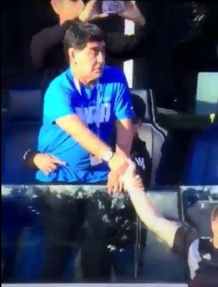 Diego Maradona has fans joking that this was the moment he was DEALING drugs at the World Cup