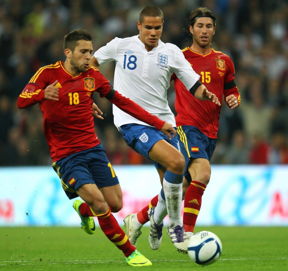  Jack Rodwell has won three England caps wit the last one coming against Brazil in 2013