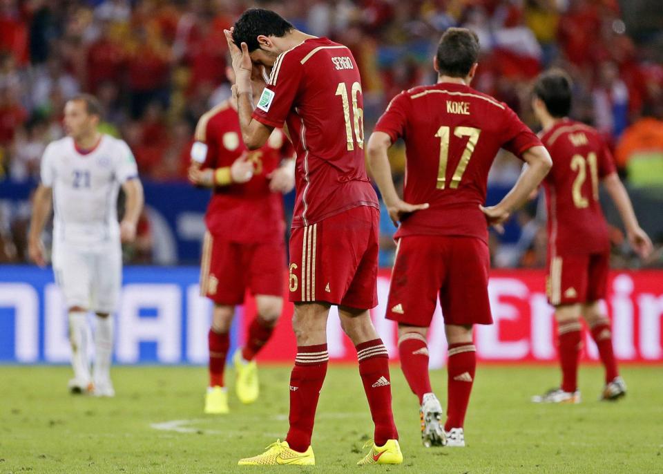  2010 champions Spain were eliminated at the group stage four years ago