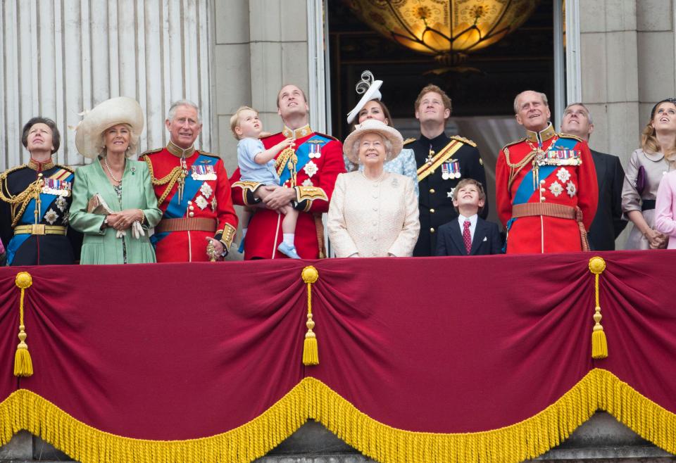  The Royal Family gathered on the balcony in 2015 for the Trooping the Colours celebrations