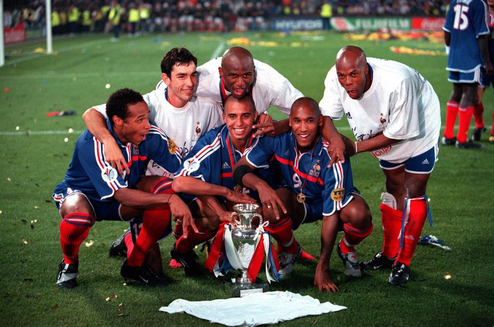  The Euro 2002 winning France team included Arsenal stars Thierry Henry, Robert Pires, Sylvain Wiltord and Nicolas Anelka