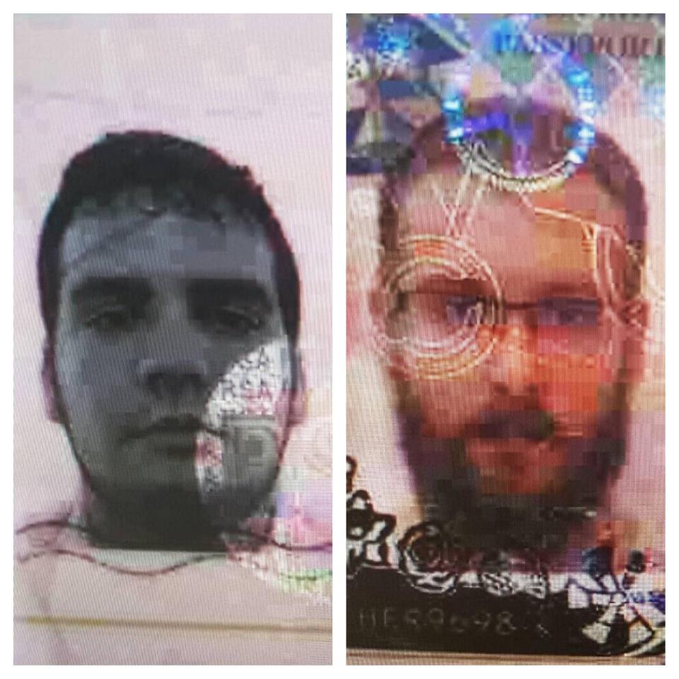  Police issued pictures of the two men Bonito, left, and Brit Dicken Turner, right, who are wanted in connection with the murder