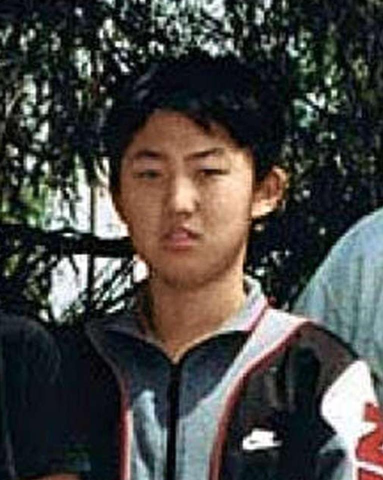  Kim pictured here during his school days