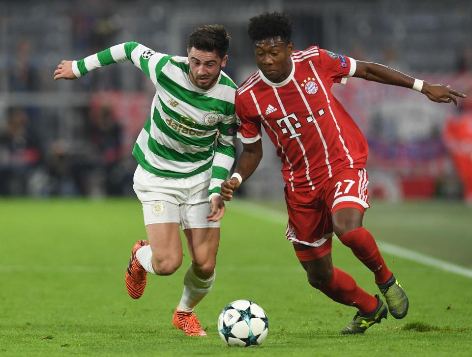  Roberts in action against Bayern Munich last season