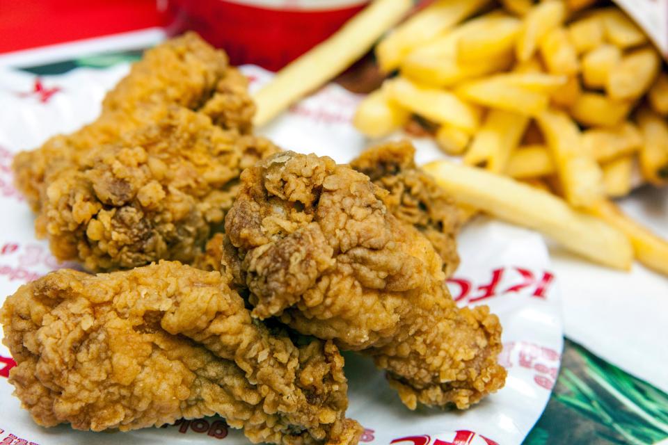  The new 'chicken' will still be coated in KFC's famous seasoning