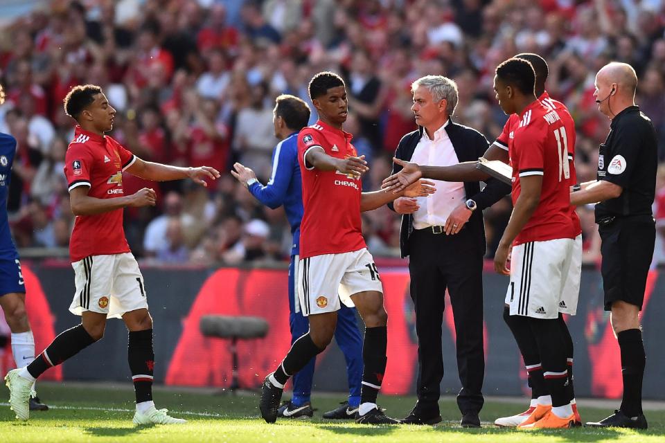  Martial has been rotated with Marcus Rashford in Manchester United's attack