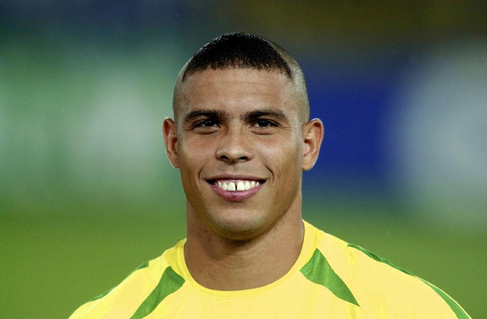  Ronaldo with his bizarre haircut in 2002