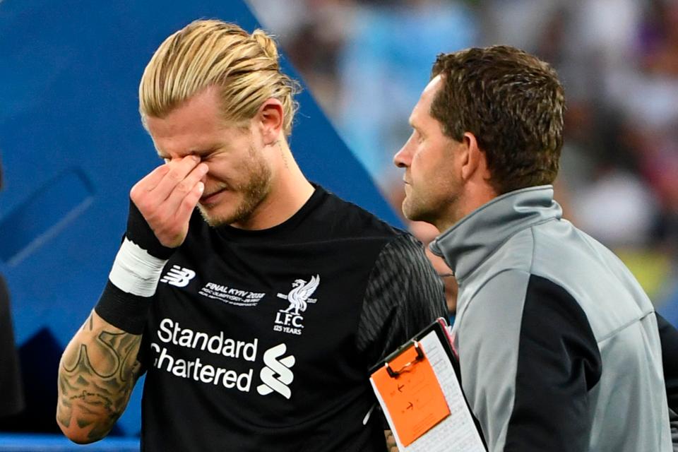  Loris Karius was inconsolable after defeat in the Champions League final