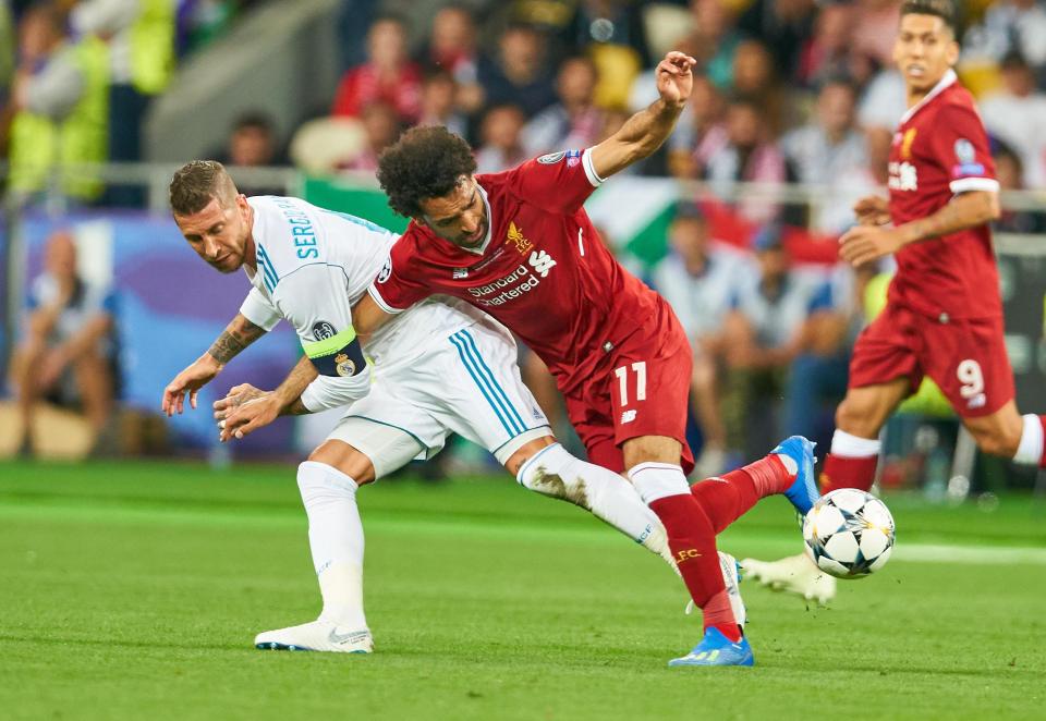  Ramos denied injury Salah who had to be replaced with a shoulder injury