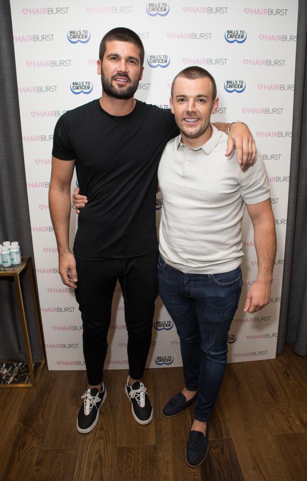  The star shaved his head alongside Nathan Massey to raise awareness