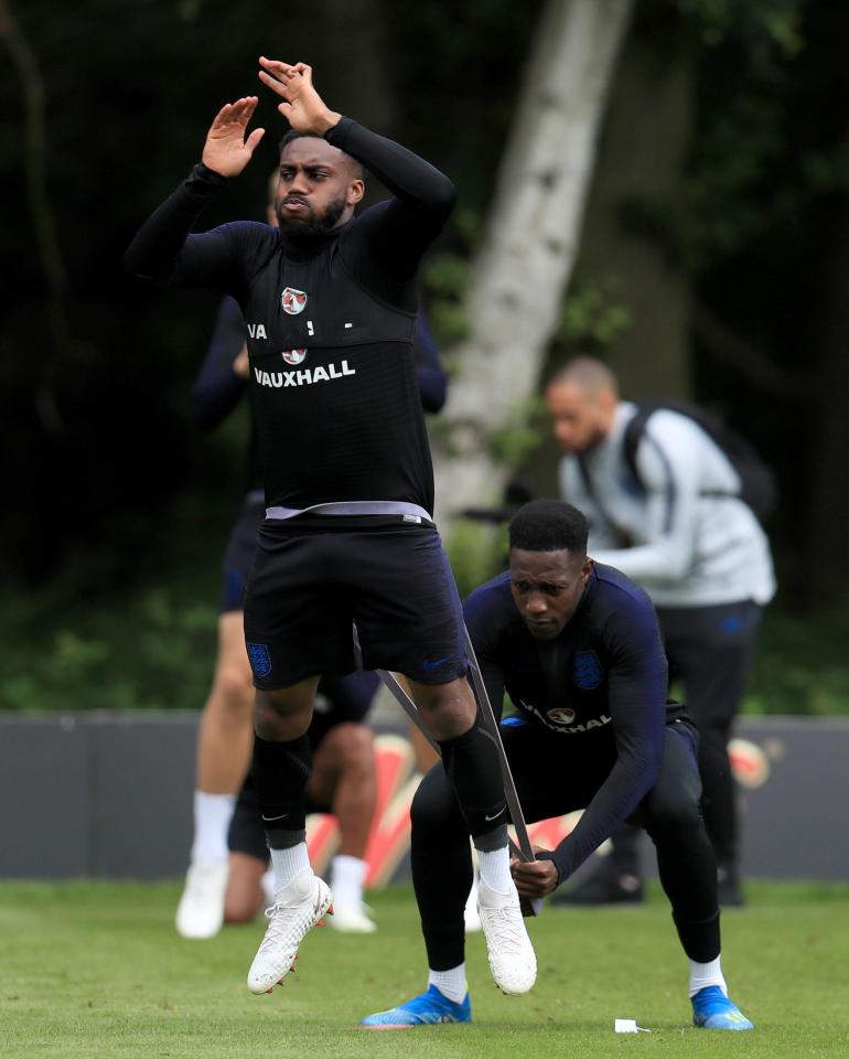  Rose leaps for a header during a training session ahead of the World Cup