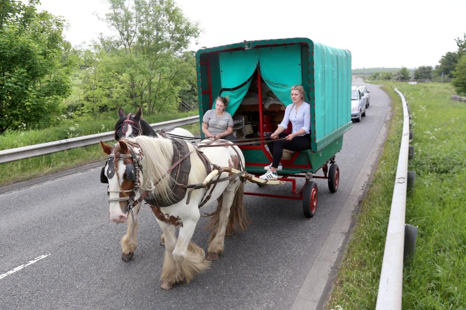  Travellers are already arriving for the annual event this year as the horse-drawn carriages make their way to the world famous fair