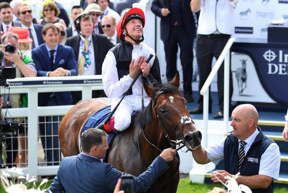  Dettori was a relieved man as he entered the winners enclosure at Epsom