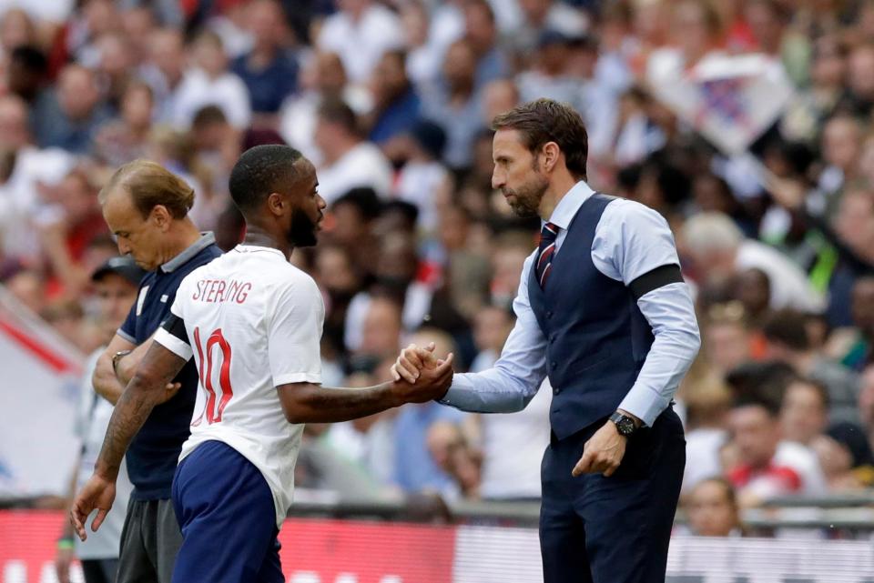  England boss Gareth Southgate stood by the forward