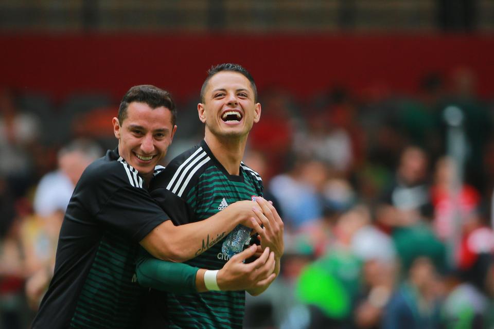  Andres Guardado (Left) and striker Javier Hernandez will be aiming for a strong World Cup