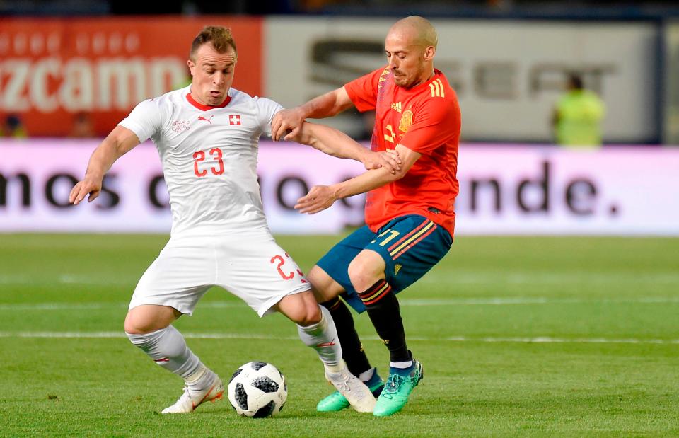  Shaqiri played for Switzerland in draw with Spain last week