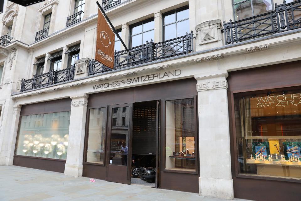  Gangs have even targeted jewellery stores, like this one on Regent Street raided three times in four months