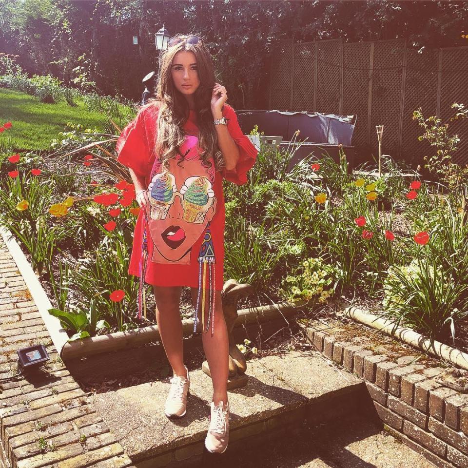  It also has a large garden which Dani uses to show off her outfits