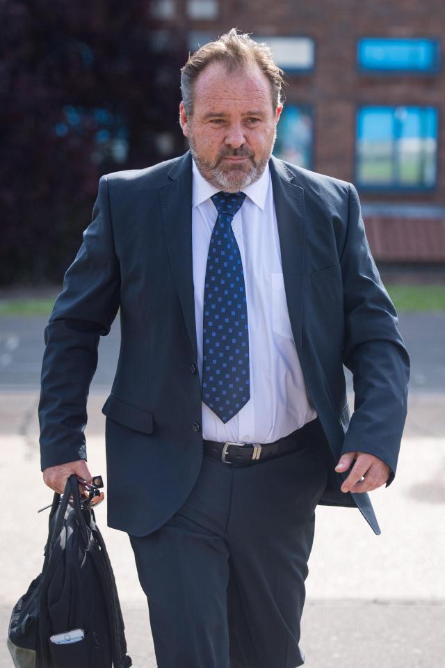  British Airways pilot Julian Monaghan, 49, outside Crawley Magistrates' Court today