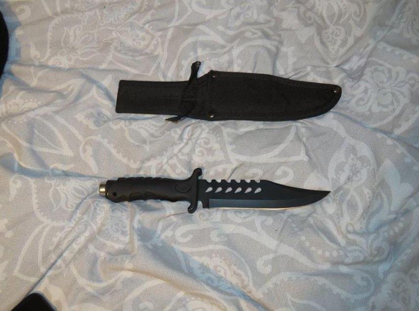 Bedeau also had a smaller, Rambo-style knife for the planned attack