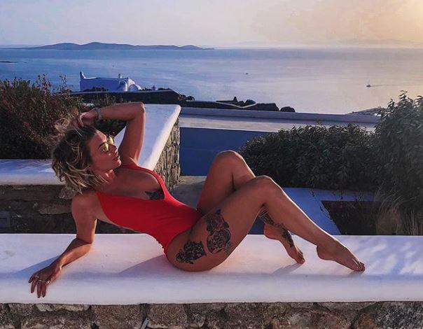  She has been posting pictures from her own Love Island villa