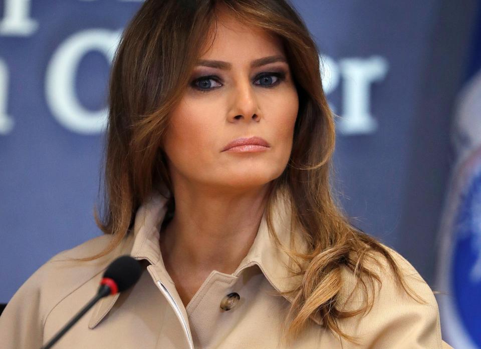  The First Lady Melania Trump arrived in the UK with her husband