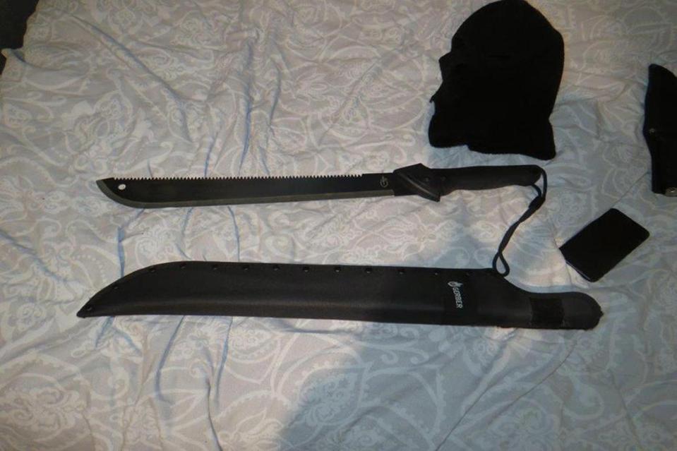  The knife found on a bed by cops of a Notting Hill gang member