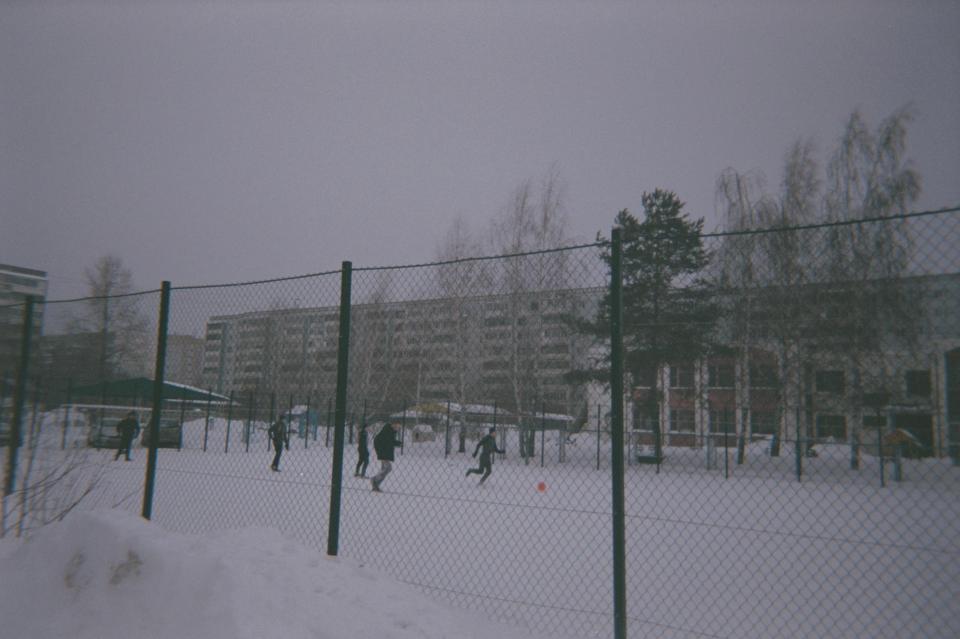  But despite frozen pitches, keen footballers defy the cold for a kickabout