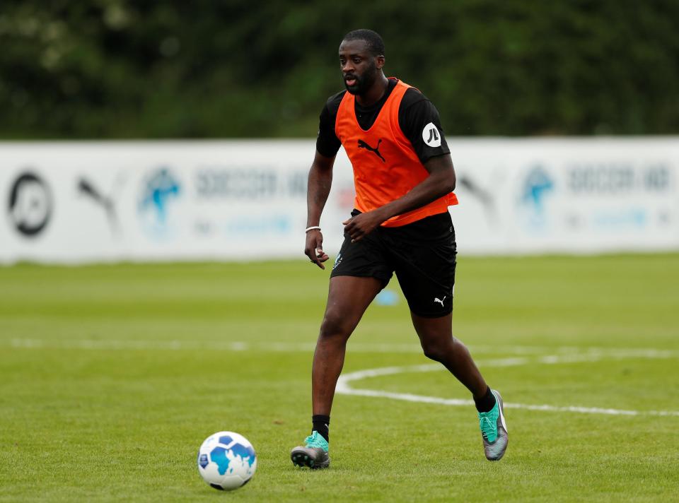  Yaya Toure is keeping himself fit ahead of his next big move, that could be the final one of his career