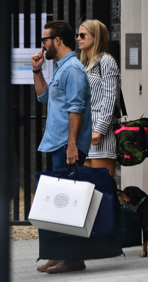  Spencer Matthews and Vogue Williams made their way to the airport ahead of their wedding