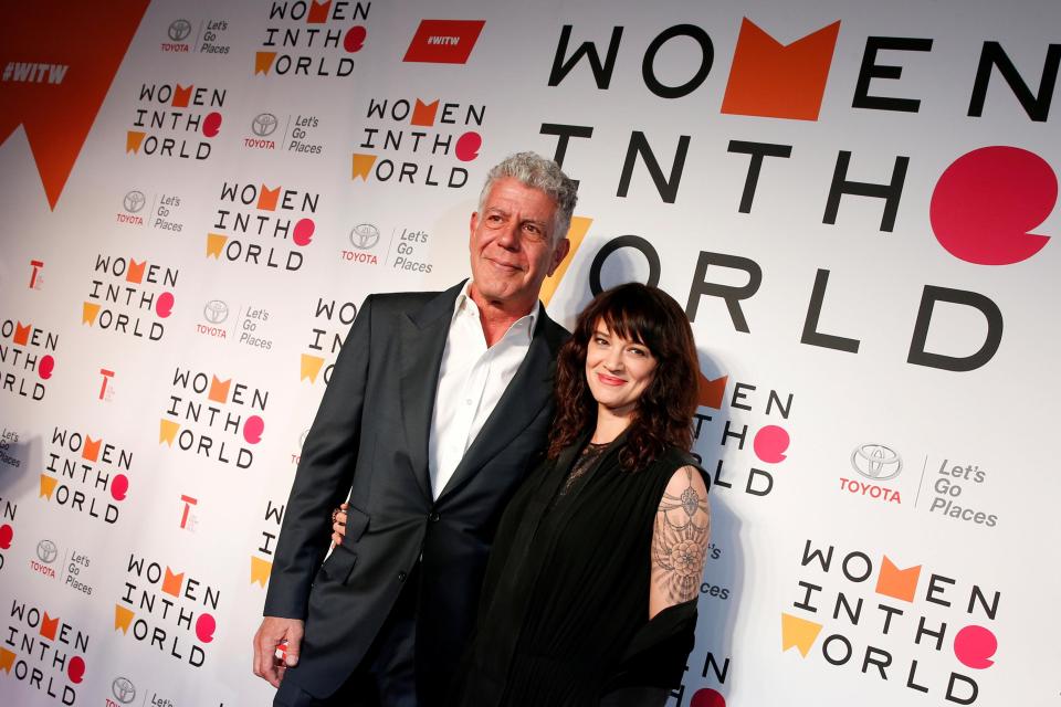  Bourdain with girlfriend Italian actress Asia Argento