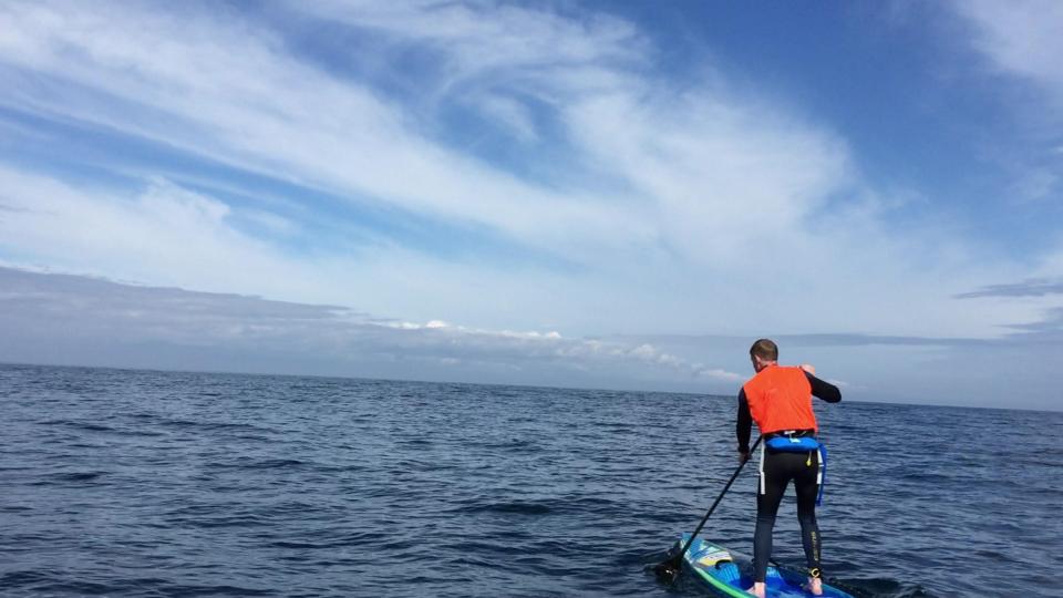  Will Verling said he found it awe-inspiring when two killer whales surfaced within feet of his paddle board as he made his way from the Scilly Isles