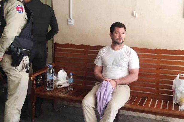  Toby Nelhams pictured after his arrest in Cambodia last year for clone fraud