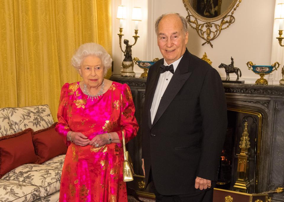  In March, Queen Elizabeth hosted a special dinner at Windsor Castle to honour the Aga Khan's tireless work for the wider community