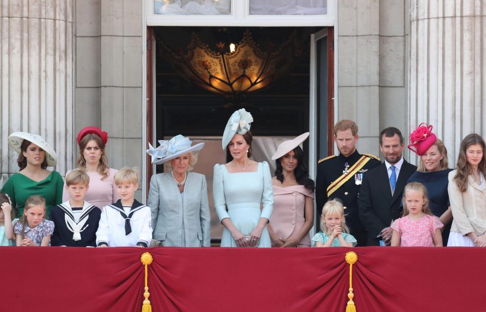  The Royals on the balcony of Buckingham Palace during the Trooping the Colour ceremony