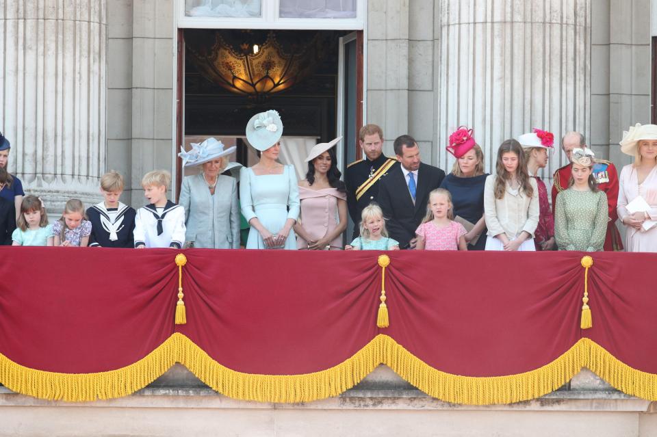  The royals gathered on the balcony of Buckingham Palace