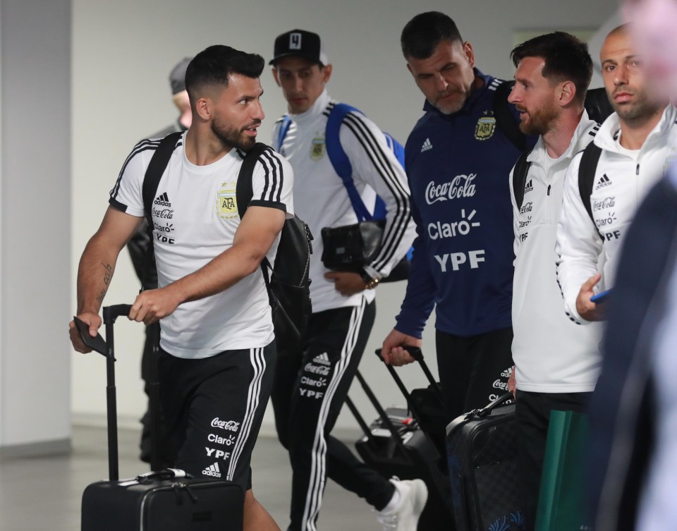 Aguero and Messi arrived in Moscow on Wednesday