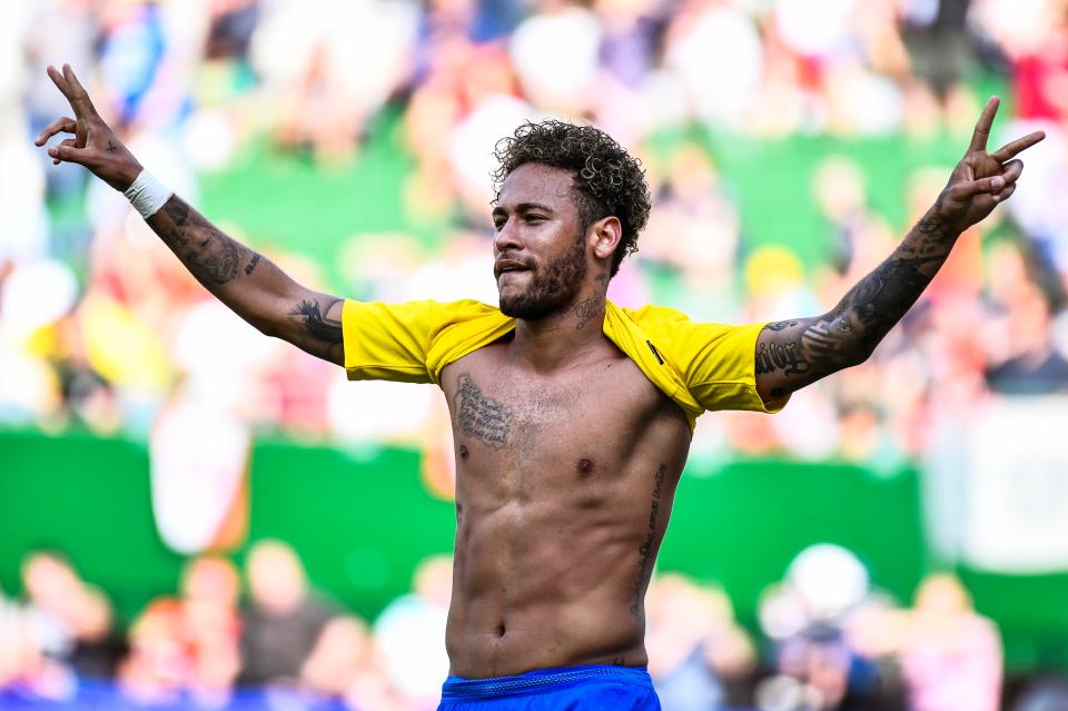  Neymar was also on the scoresheet as Brazil prepare to travel to the World Cup