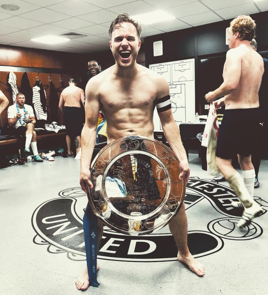  Olly Murs stripped naked after the Soccer Aid win