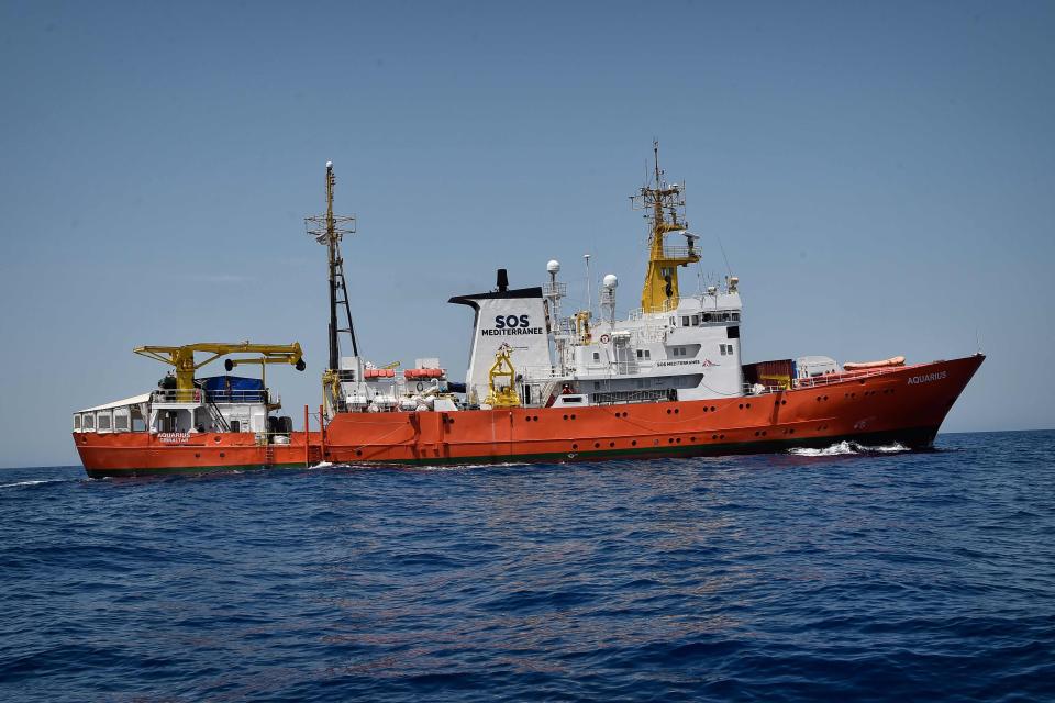  The Aquarius, pictured in this file image, is floating between Malta and Sicily while waiting for a secure port