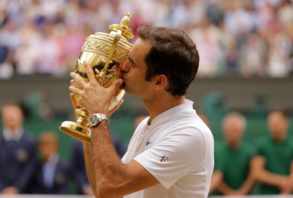  Roger Federer celebrated another win last year