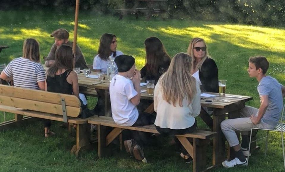  Just days before the power couple had enjoyed a lunch out with three of their four children in Oxfordshire