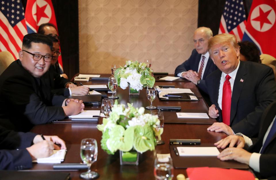  Trump and Kim Jong-un are sharing a working lunch after their historic meeting