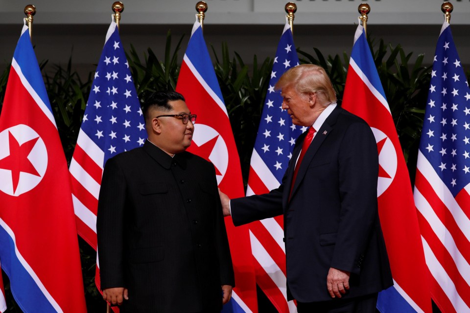 Trump was quick to touch Kim, showing the North Korea leader that he wasn’t afraid to invade his personal space