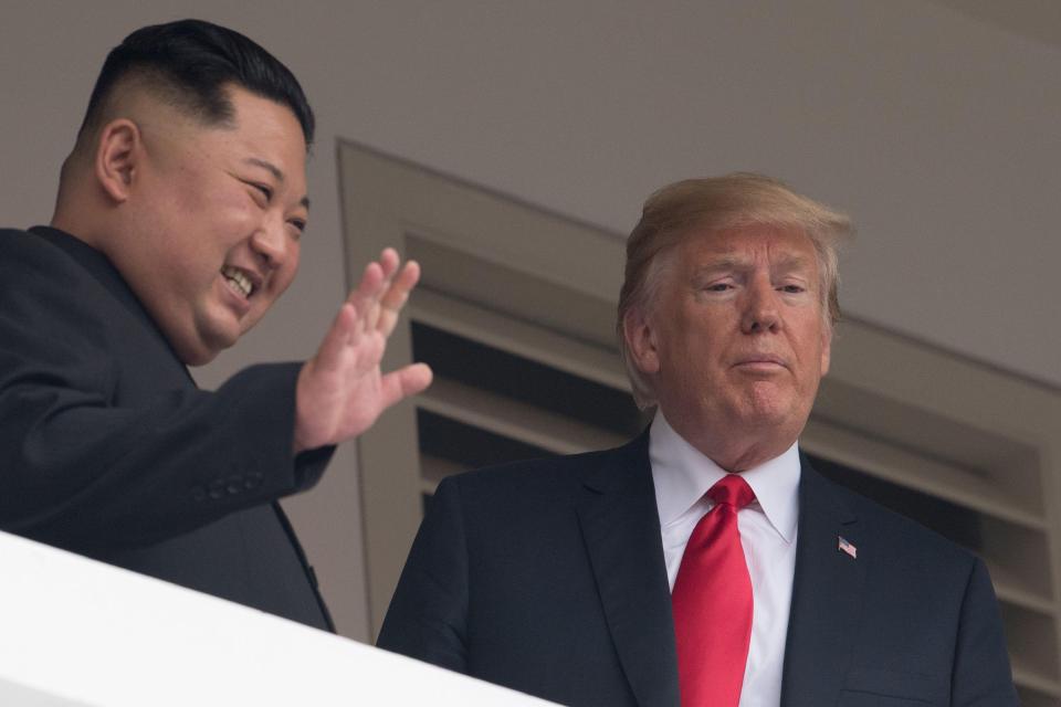  Trump looked serious and solemn, while Kim was smiley and laid-back