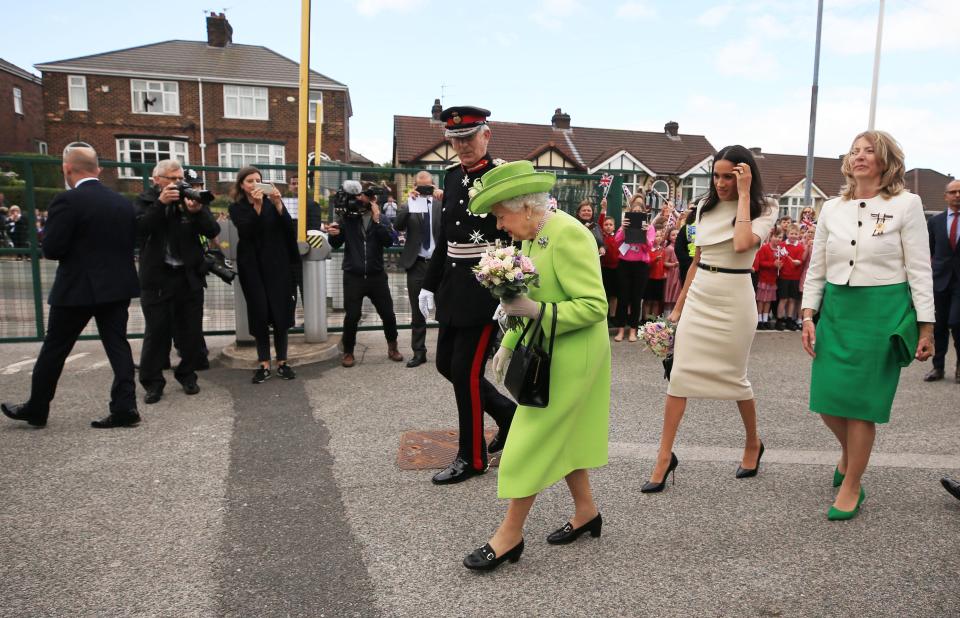  Meghan followed in the footsteps of the Queen for the day in Cheshire